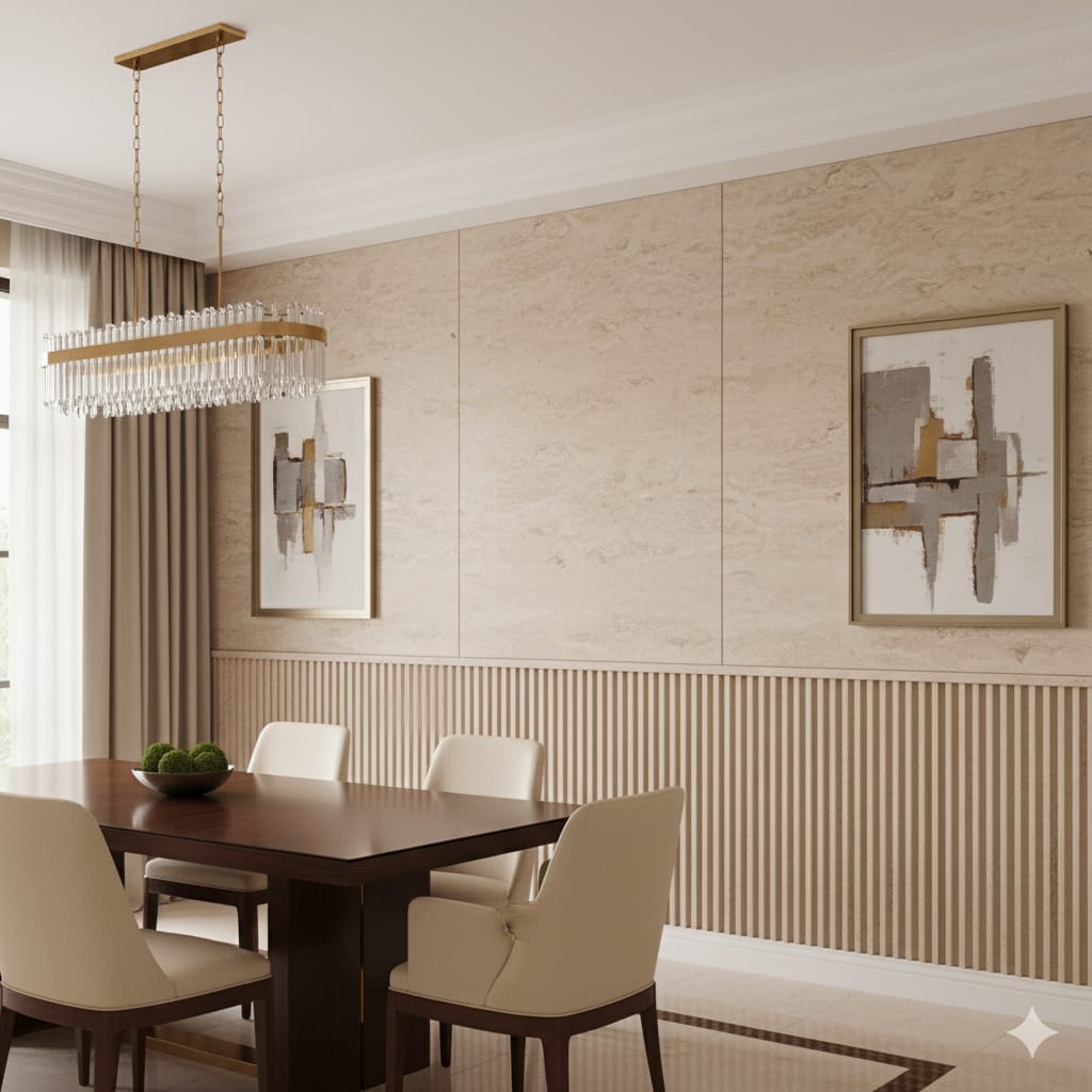 Accent Wall Pattern no. 3 Elegant Dining Room Lighting Set 