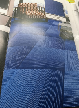 denim blue carpet tiles