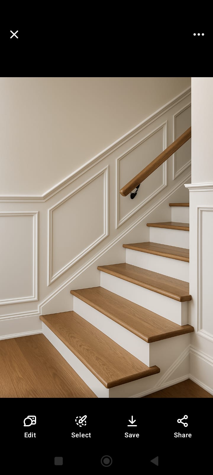 STAIRCASE WALL-elegant interior wall and staircase detailing.